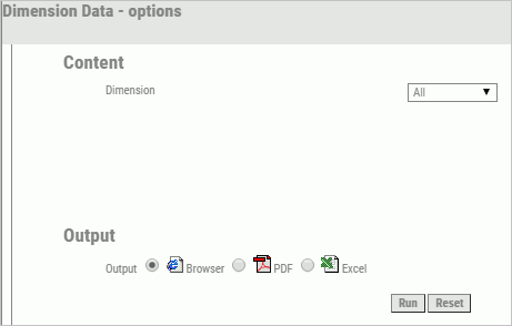 Dimension Data panel