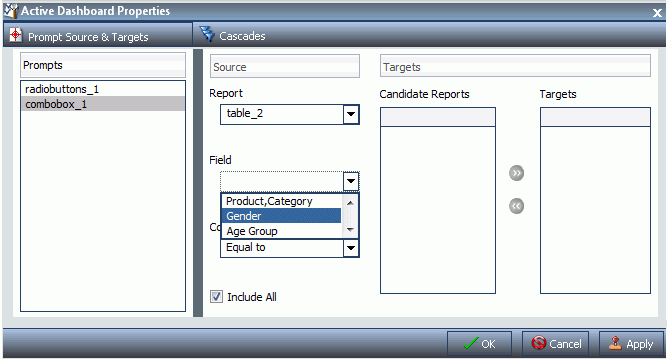Gender Selected from Field Drop Down Menu